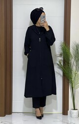 moda sura - 6868 K 40 SİYAH aerobin HUMA kap buyuk beden yeni sezon