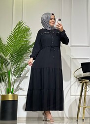 5050 siyah K 30 YENİ SEZON SURA elbise - Thumbnail