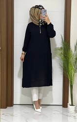 moda sura - 4445 K 30 SİYAH ALYA YENİ SEZON SURA TUNİK