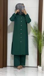 moda sura - 4747 k 50 ZÜMRÜT tunik pantolon TAKIM