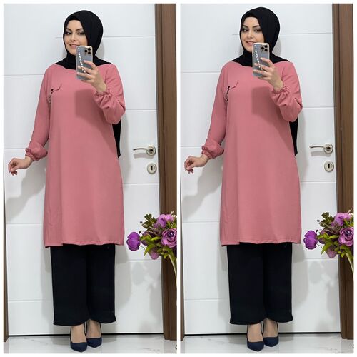 5005 K45 PUDRA PANTOLON TUNİK TAKIM