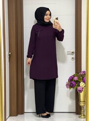 5005 K45 MÜRDÜM PANTOLON TUNİK TAKIM - Thumbnail