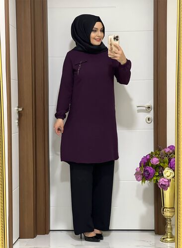 5005 K45 MÜRDÜM PANTOLON TUNİK TAKIM