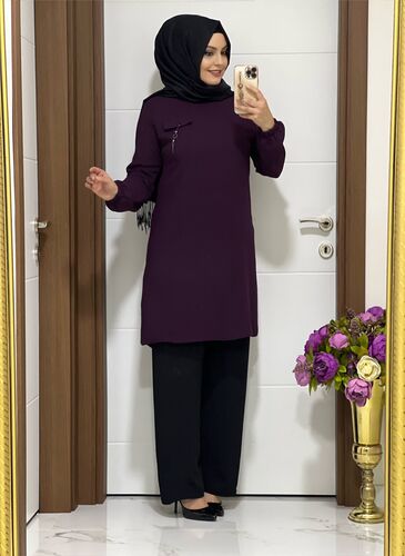 5005 K45 MÜRDÜM PANTOLON TUNİK TAKIM