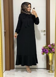 5070 K 50 siyah YENİ SEZON SURA elbise - Thumbnail