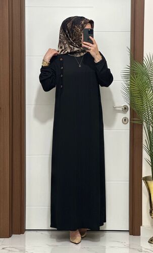 5510 K 80 SİYAH ROBALI model fitilli burgu kumaş beden elbise yeni sezon