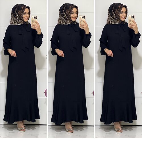 6000 K45 SİYAH GONCA ELBİSE