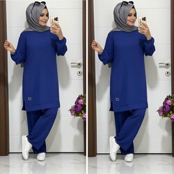 moda sura - 6005 K50 İNDİGO PANTOLON TUNİK TAKIM