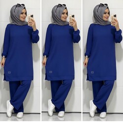 6005 K50 İNDİGO PANTOLON TUNİK TAKIM - Thumbnail